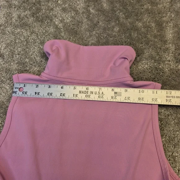 Sincerely Jules Active Pink Tennis Dress Med Sleeveless Quarter Zip Perforated - Picture 8 of 9